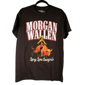 Morgan Wallen Brown Long Live Cowgirls T-Shirt Size Medium